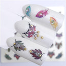 YWK 1 PC Transparent Color Flower Water Transfer Sticker Nail Art Decals DIY Fashion Wraps Tips Manicure Tools