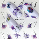 YWK 1 PC Transparent Color Flower Water Transfer Sticker Nail Art Decals DIY Fashion Wraps Tips Manicure Tools