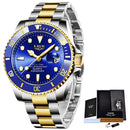 LIGE Top Brand Luxury Fashion Diver Watch Men 30ATM Reloj de fecha a prueba de agua Relojes deportivos Mens Reloj de pulsera de cuarzo Relogio masculino