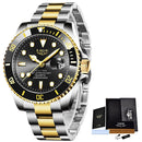LIGE Top Brand Luxury Fashion Diver Watch Men 30ATM Reloj de fecha a prueba de agua Relojes deportivos Mens Reloj de pulsera de cuarzo Relogio masculino