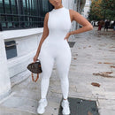 Streetwear White Sexy Bodycon Jumpsuit Women Overalls Rompers 2020 Short Sleeve Skinny Summer Womens Jumpsuit