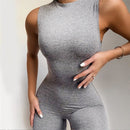 Streetwear White Sexy Bodycon Jumpsuit Women Overalls Rompers 2020 Short Sleeve Skinny Summer Womens Jumpsuit