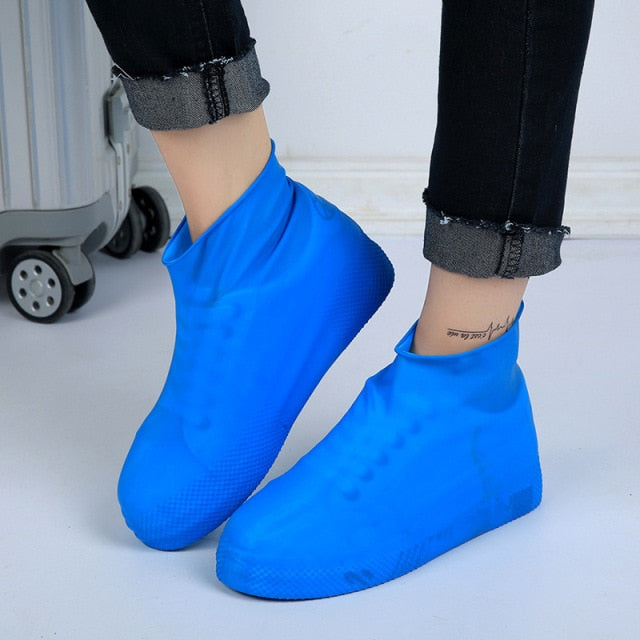 Cubierta de lluvia para zapatos impermeable de goma antideslizante Rainny Boot cubrezapatos impermeable reutilizable plantillas de silicona zapatos para viajes