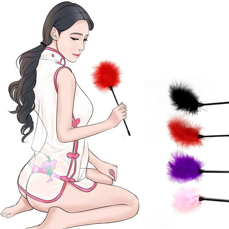 Bdsm Feather Tickled Whip Bondage Erótico Castigar Fetish Riding Crop Pony Leather Spanking Paddle Play BDSM Juguetes sexuales Juego para adultos