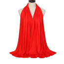 Modischer Hijab-Schal aus modalem Baumwolljersey, langer muslimischer Schal, einfarbig, weich, Turban, Krawatte, Kopfwickel für Frauen, Afrika, Stirnband, 170 x 60 cm