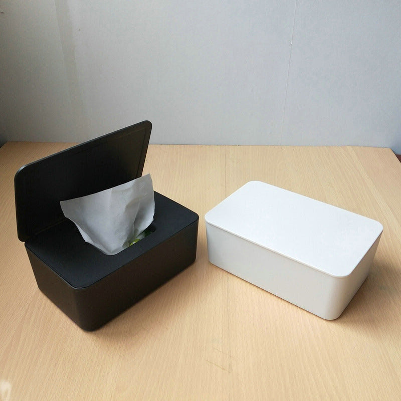 1 Stück Haushalt Kunststoff staubdichte Abdeckung Tissue-Box Desktop-Dichtung Home Office Dekoration Feuchttücherbox