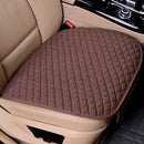 Flax Car Seat Cover Four Seasons Front Rear Linen Fabric Cushion Breathable Protector Mat Pad Auto Accessories Universal Size