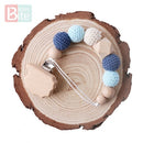 1PC Baby Pacifier Chain Elephant Wooden Clip Geometric Crochet Beads Bag Wood Teether Tiny Rod Dummy Clips Baby Pacifier Holder