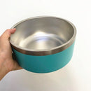 Cuenco de acero inoxidable de siete colores, cuenco antideslizante para perros, capacidad para 64 oz
