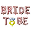 Decoraciones de boda Oro rosa Novia a ser Carta Foil Ballon Novia Velo Sash Diadema Despedida de soltera Suministros para fiesta de despedida de soltera