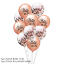 Decoraciones de boda Oro rosa Novia a ser Carta Foil Ballon Novia Velo Sash Diadema Despedida de soltera Suministros para fiesta de despedida de soltera