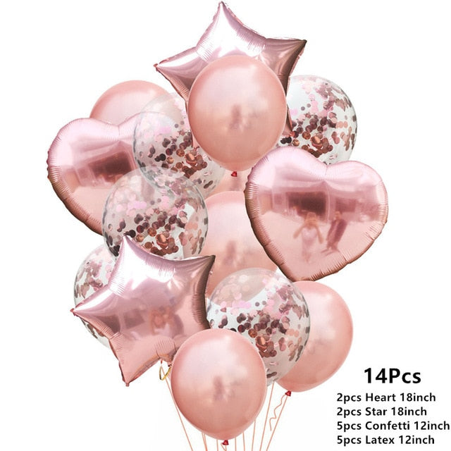 Decoraciones de boda Oro rosa Novia a ser Carta Foil Ballon Novia Velo Sash Diadema Despedida de soltera Suministros para fiesta de despedida de soltera