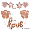 Decoraciones de boda Oro rosa Novia a ser Carta Foil Ballon Novia Velo Sash Diadema Despedida de soltera Suministros para fiesta de despedida de soltera