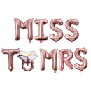 Decoraciones de boda Oro rosa Novia a ser Carta Foil Ballon Novia Velo Sash Diadema Despedida de soltera Suministros para fiesta de despedida de soltera