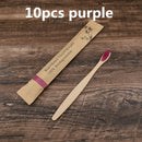 Cepillo de dientes ecológico de 5/10 Uds., cepillos de dientes reutilizables de bambú, cepillo de dientes suave portátil de madera para adultos para uso doméstico, de viaje, en Hotel