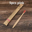 Cepillo de dientes ecológico de 5/10 Uds., cepillos de dientes reutilizables de bambú, cepillo de dientes suave portátil de madera para adultos para uso doméstico, de viaje, en Hotel