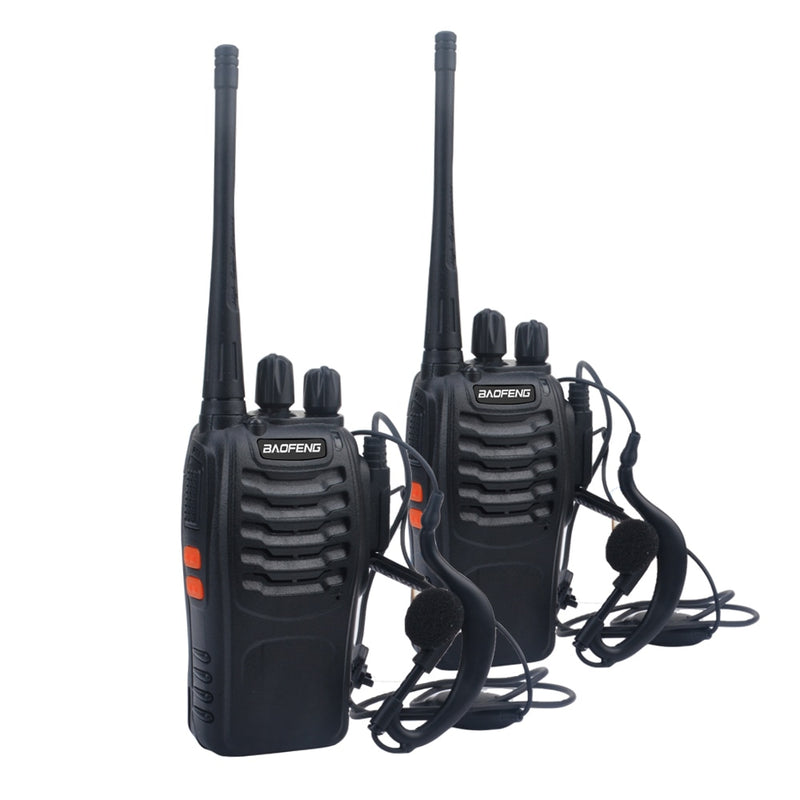 Envío gratis 2 unids/lote baofeng walkie takie BF-888S UHF 400-470MHz jamón amateur radio baofeng 888s VOX radio con auricular