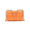 Frauen Umhängetasche Weave Flap Taschen für Frauen 2020 Qualität Leder dicke Kette Schulter Messenger Bags weibliche Handtasche und Geldbörse