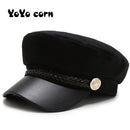 Sun Casual Military Caps Woman Cotton Beret Flat Hats Captain Cap Trucker Vintage Black Sport Dad Bone Male Women&