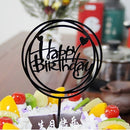 Nuevo Topper para tarta de feliz cumpleaños, corazón de oro rosa, adorno acrílico para pastel de cumpleaños para niños, adornos de pastel de fiesta, Baby Shower