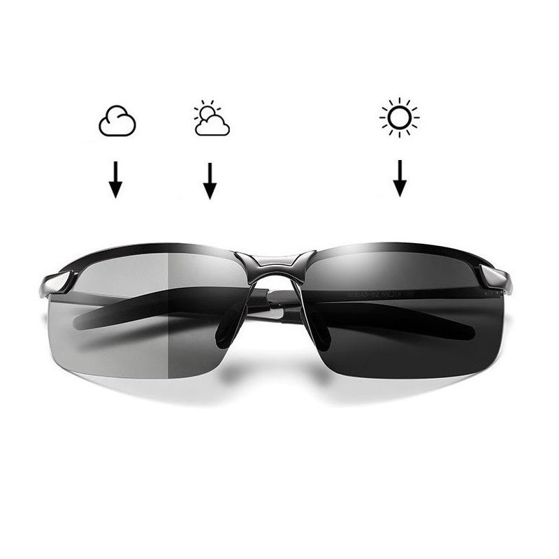 Gafas de sol fotocromáticas para hombre, gafas de camaleón polarizadas para conducir, gafas de sol para hombre que cambian de Color, gafas de sol de visión nocturna para el día, gafas para conductor