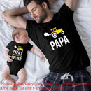 Funny Daddy and Baby 2021 Print Family Matching Clithing Balck Cotton Matching Family Look Outfits for Dad Son Daughter Tshirt