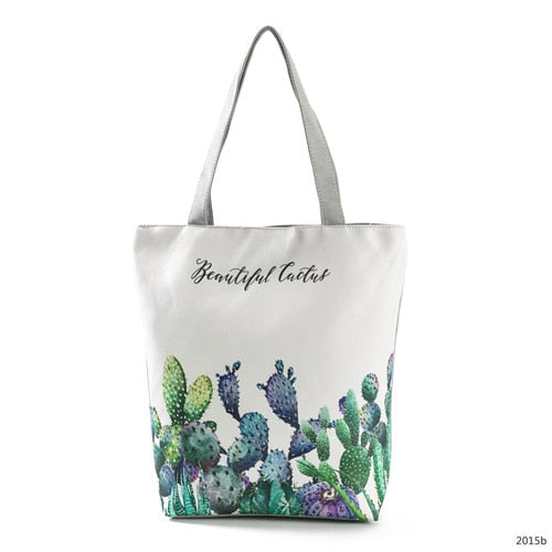Miyahouse Handtasche mit Blumendruck, Damen, Umhängetasche, Leinwand, Sommer, Strandtasche, täglicher Gebrauch, Damen-Einkaufstasche