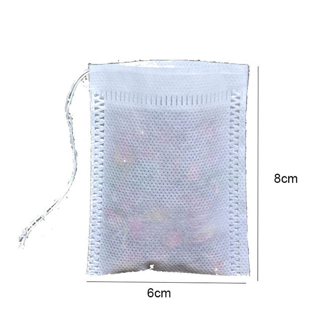Tea Bags 100Pcs/Lot Empty Scented Drawstring Pouch Bag 5*7CM Seal Filter Cook Herb Spice Loose Coffee Pouches Tools