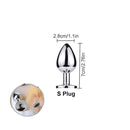 Detachable Anal Plug Real Fox tail Smooth Touch Metal Butt Plug Tail Erotic BDSM Sex Toys for Woman Couples Adult Games Sex Shop