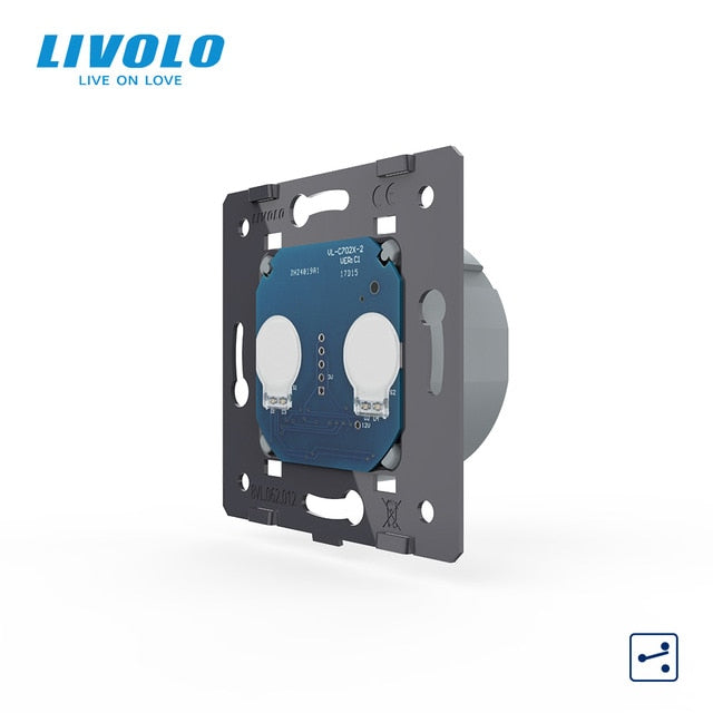 Livolo EU Standard,1 Gang 2 Way Control, AC 220~250V, Wall Light Touch Screen Switch Without Glass Panel,VL-C701S