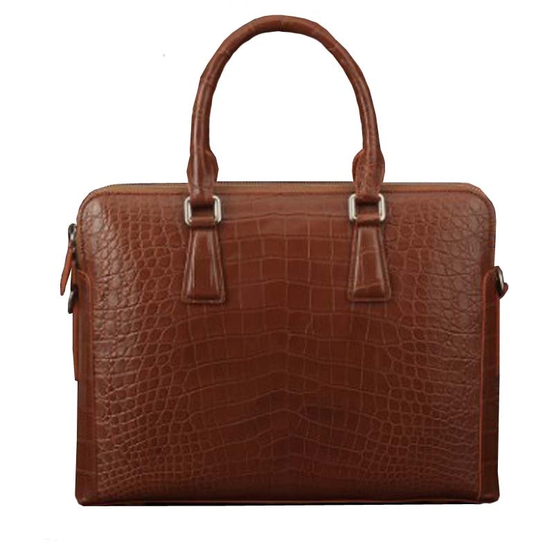 Ourui, maletín de cocodrilo auténtico para hombre de negocios, bolso grande de piel de cocodrilo auténtica para hombre, bolso de mano para hombre