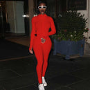 Streetwear White Knitted Sexy Bodycon Lucky Label Jumpsuit Women Overall 2020 Long Sleeve Skinny Rompers Womens Jumpsuit Female