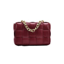 Frauen Umhängetasche Weave Flap Taschen für Frauen 2020 Qualität Leder dicke Kette Schulter Messenger Bags weibliche Handtasche und Geldbörse