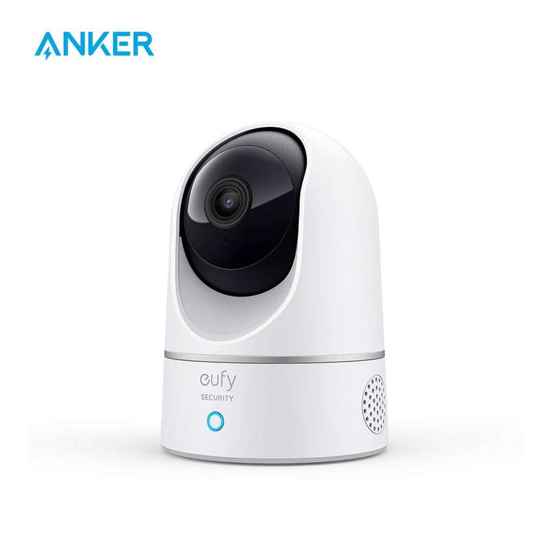 eufy Security 2K Indoor Cam Pan &amp; Tilt, Plug-in-Sicherheits-Innenkamera mit Wi-Fi, Human &amp; Pet AI, Voice Assistant-Kompatibilität