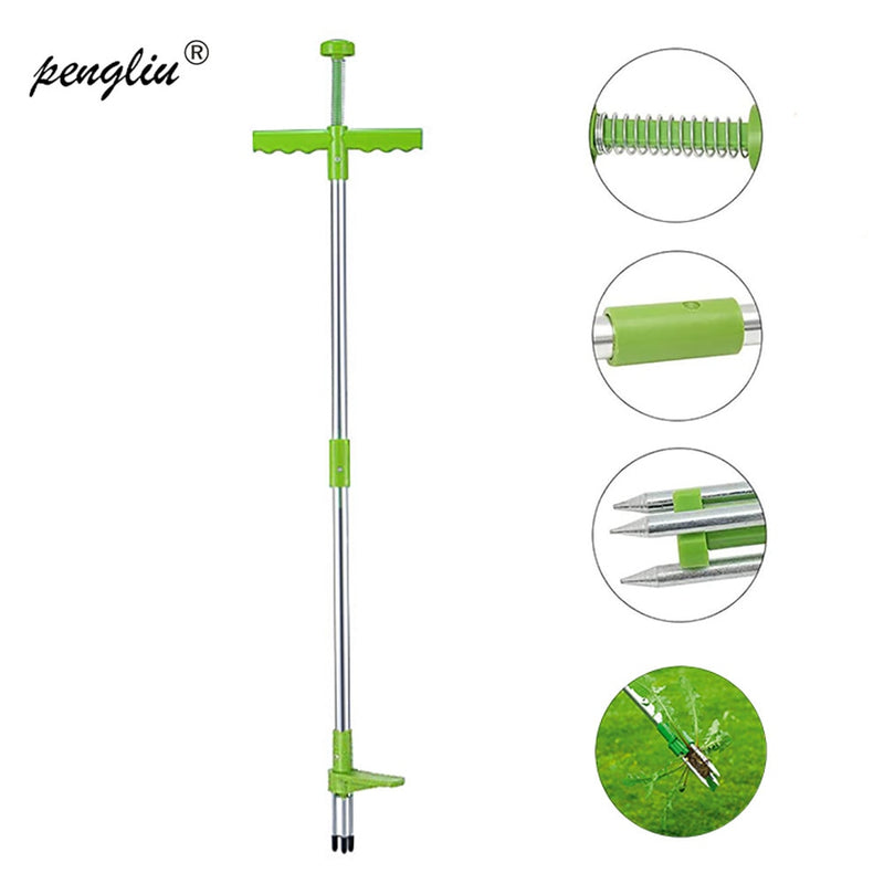 Claw Weeder Root Remover Outdoor Killer Tool Portable Garden Lawn Long Handled Aluminum Weed Puller Removable With Foot Pedal