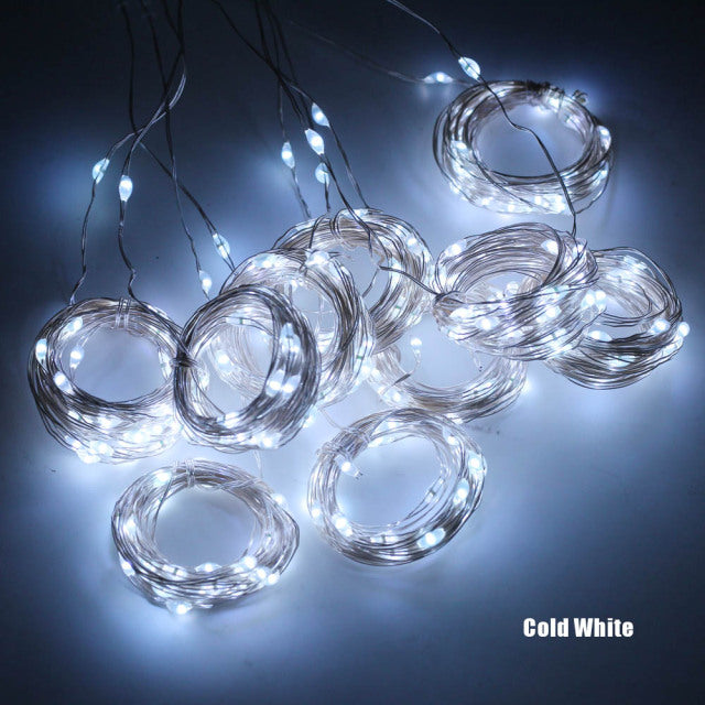 3M LED Weihnachtsfee Lichterketten Fernbedienung USB Neujahr Girlande Vorhang Lampe Urlaub Dekoration Für Zuhause Schlafzimmer Fenster