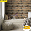 HaoHome Self Adhesive Wall Paper Faux Wood Grain Peel and Stick Wood Wallpaper Vinyl waterproof Wall Stickers
