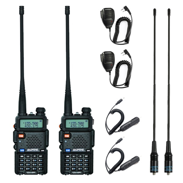 1 uds/2 uds Baofeng UV-5R Walkie Talkie VHF UHF versión mejorada estación de Radio 5W portátil baofeng uv5r Radio bidireccional cb radio