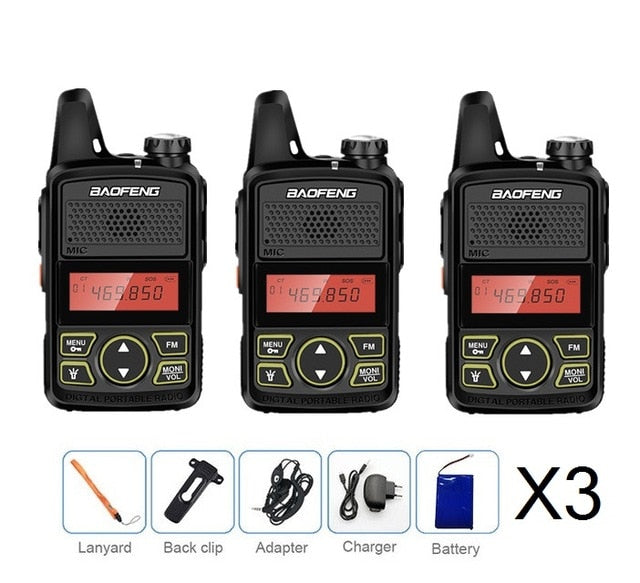 1/2/3/4/5 pcs BAOFENG BF-T1 Mini Walkie Talkie Kids Toy UHF Radio Transceiver bf t1 CB Ham Radio Amateur Transmitter BAOFENG T1