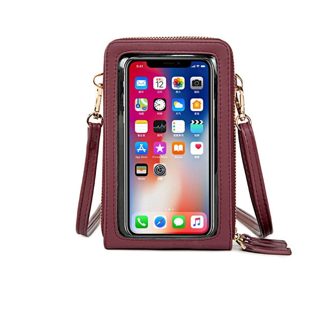 Mini bolsos de hombro tipo bandolera para mujer, bolso de bolsillo para teléfono móvil táctil multifuncional para mujer, bolso pequeño para mujer, bolso de mensajero para mujer