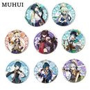 Kostenloser Versand 58mm Online Spiel Genshin Impact Brosche Cosplay Abzeichen Zubehör für Kleidung Rucksack Dekoration Geschenk