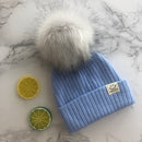Gorro con pompón de piel sintética Unisex para invierno, bufanda para niños y niñas, gorros tejidos para bebés con gorro con pompón, accesorios para niños