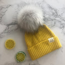 Gorro con pompón de piel sintética Unisex para invierno, bufanda para niños y niñas, gorros tejidos para bebés con gorro con pompón, accesorios para niños