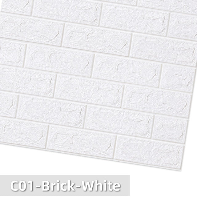 Pegatinas de pared de ladrillo 3D de Kaguyahime, papel tapiz impermeable autoadhesivo para decoración DIY para habitación de niños, dormitorio, pegatina de pared 3D de ladrillo