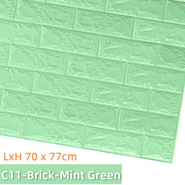 Pegatinas de pared de ladrillo 3D de Kaguyahime, papel tapiz impermeable autoadhesivo para decoración DIY para habitación de niños, dormitorio, pegatina de pared 3D de ladrillo