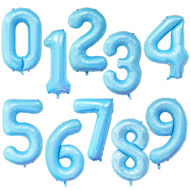 40Inch Big Foil Birthday Balloons Helium Number Balloon 0-9 Happy Birthday Wedding Party Decorations Shower Large Figures Globos