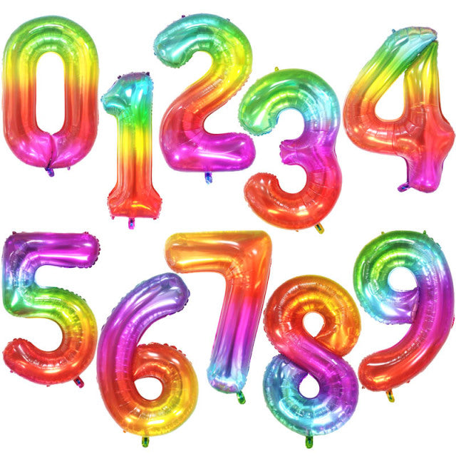 101,6 cm große Folien-Geburtstagsballons, Helium-Zahlenballon, 0–9, alles Gute zum Geburtstag, Hochzeitsfeier, Dekoration, Dusche, große Figuren, Globos