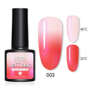LEMOOC 8.0ml UV Gel Nail Polish Thermal Glitter Gel Polish Color-changing Gel Varnish Nail Art Gel varnish