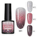 LEMOOC 8.0ml UV Gel Nail Polish Thermal Glitter Gel Polish Color-changing Gel Varnish Nail Art Gel varnish