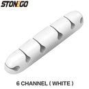 Organizador de cables USB, enrollador de cables, fijador de corbatas de silicona, organizador de gestión de cables, Clip de Cable, soporte para Cables de teléfono de escritorio de oficina